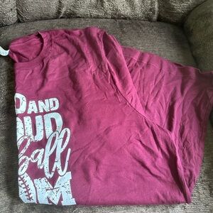 2 Football Mom tees - no tags never worn - sz 3XL